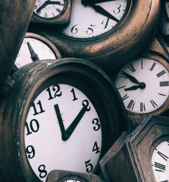 Muchos relojes juntos que representan la gestión del tiempo siendo neurodivergente.